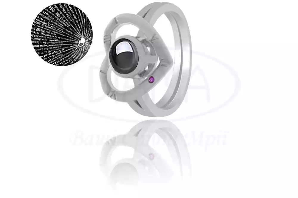 Срібна каблучка "Серце" фото 1