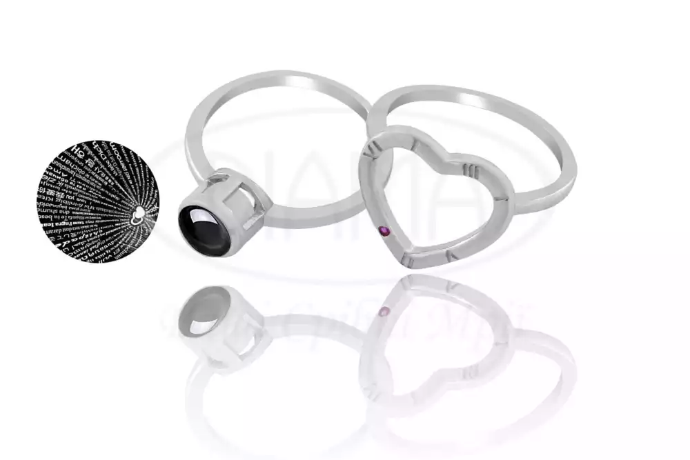 Срібна каблучка "Серце" фото 2