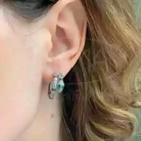 Сережки срібні з Цирконом