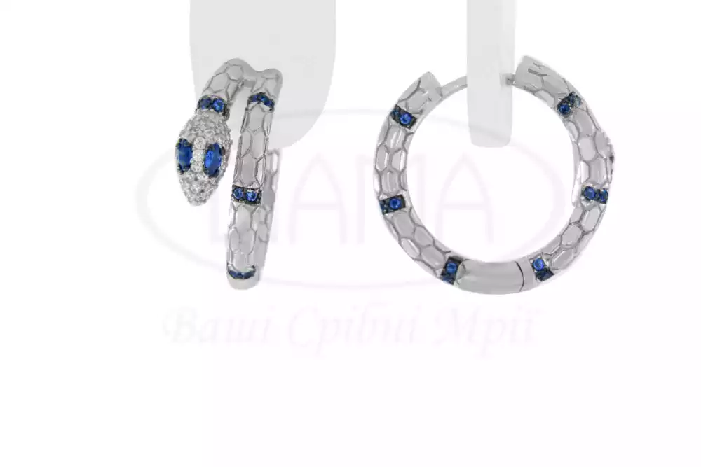 Сережки срібні з Цирконом фото 1