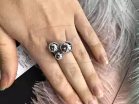 Срібна каблучка "Кулька"