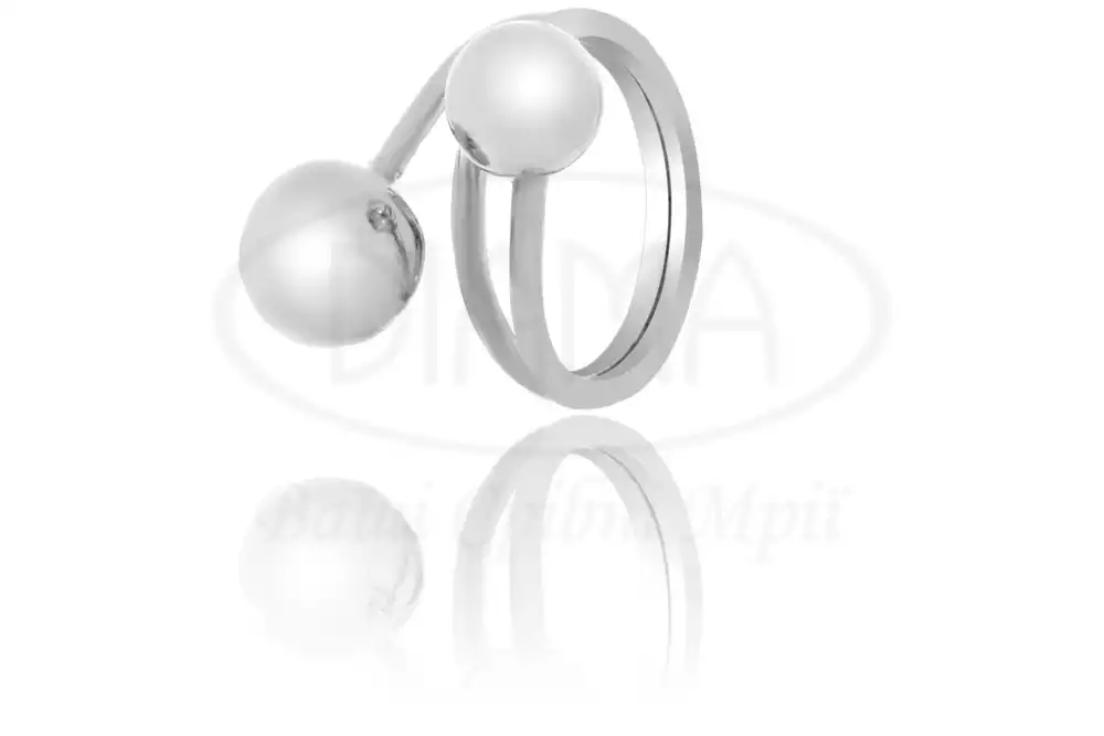 Срібна каблучка "Кулька" фото 1