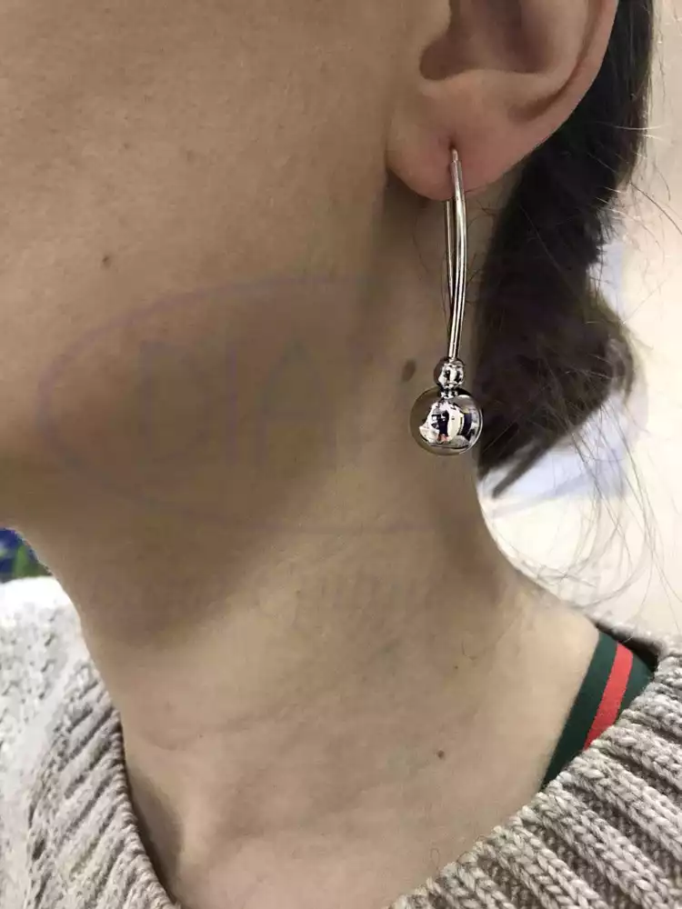 Срібні сережки "Кулька" фото 2