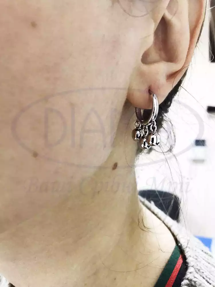 Срібні сережки "Кулька" фото 2