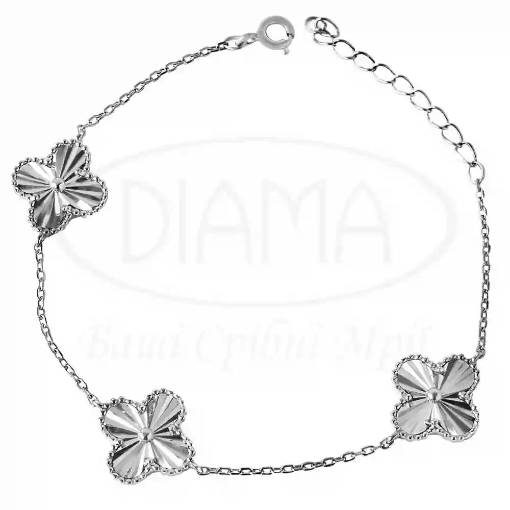 Срібний браслет "Клевер" фото 1