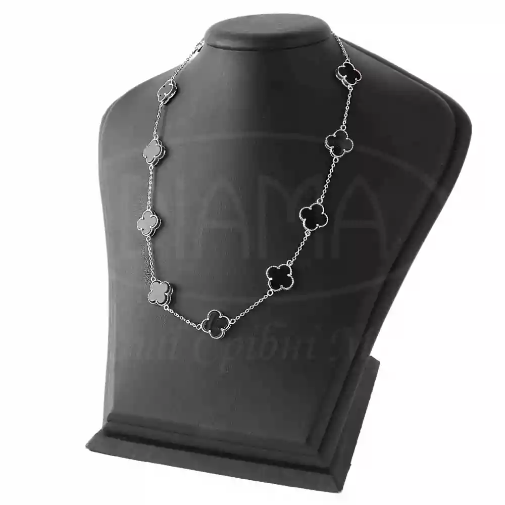 Кольє з чорним клевером фото 1