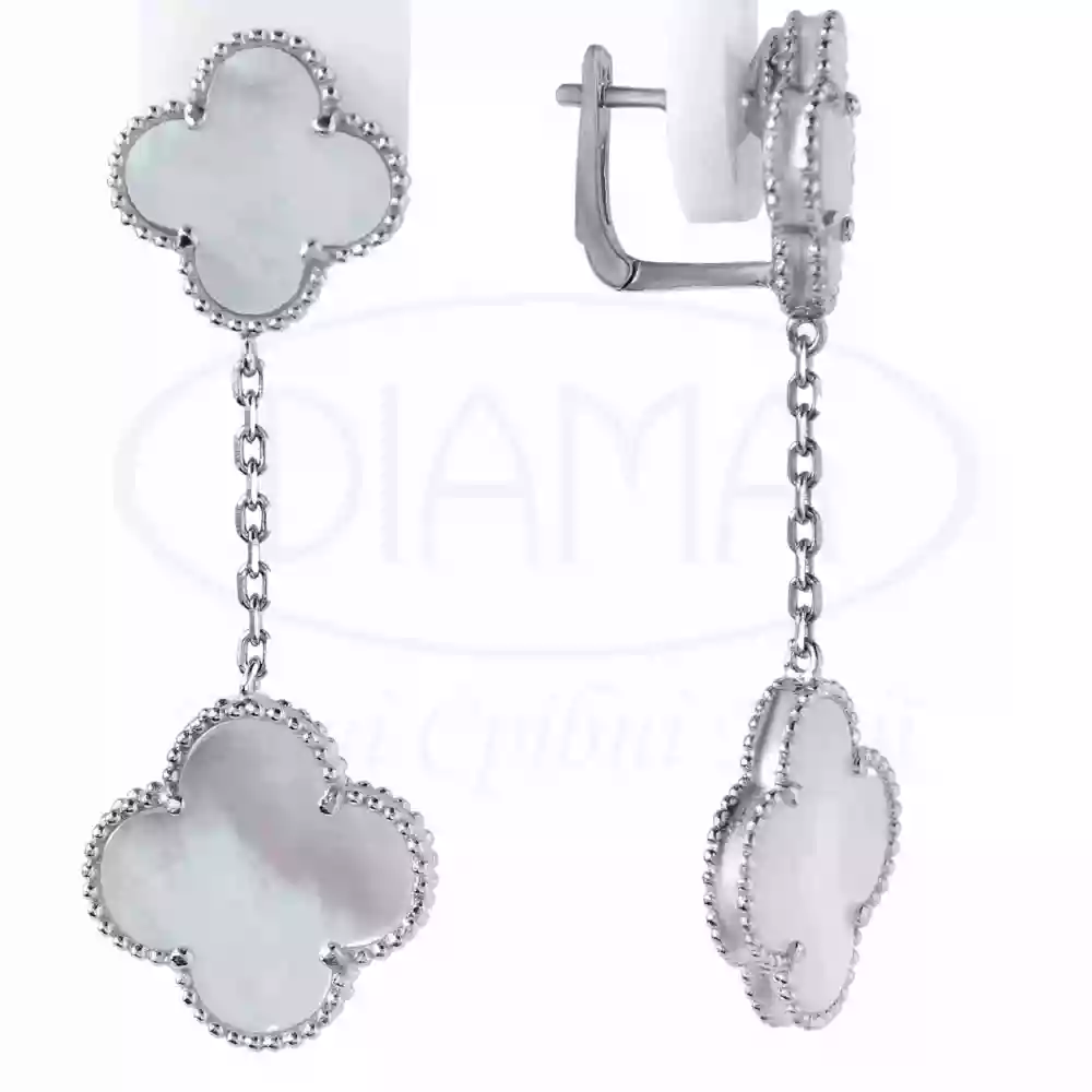 Срібні сережки з перламутром фото 1