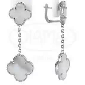 Срібні сережки з перламутром