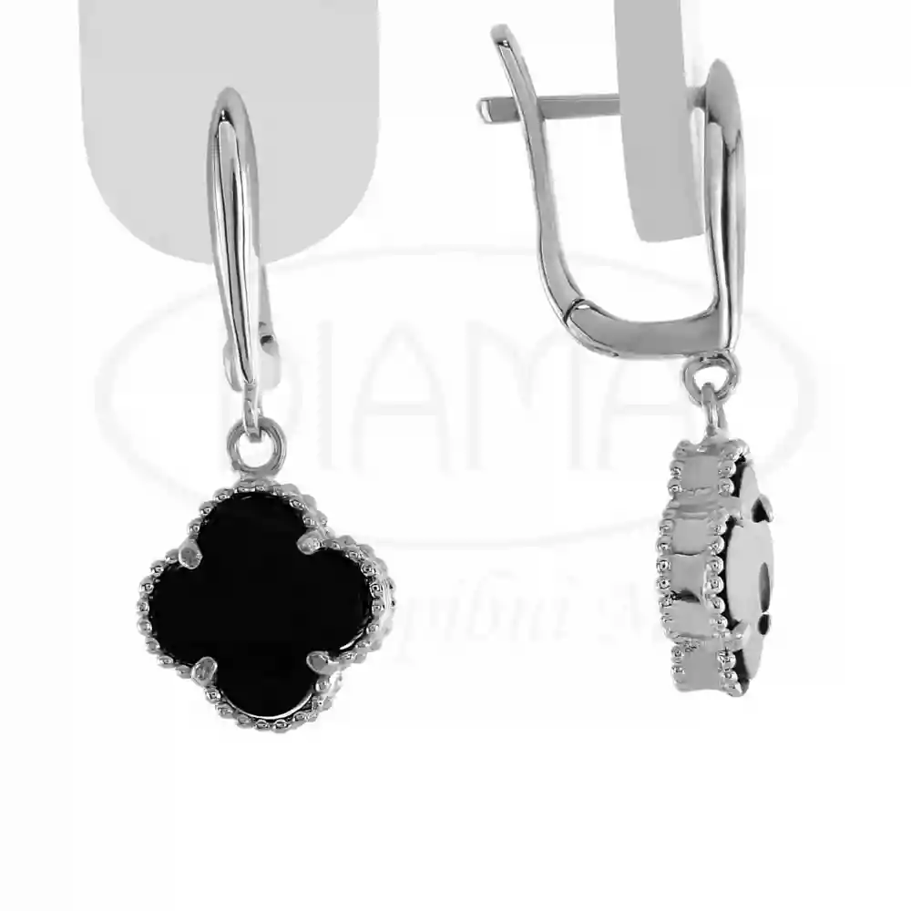 Сережки срібні "Клевер" фото 1