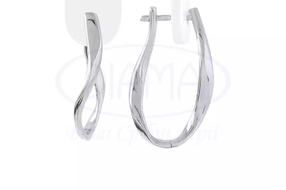 Сережки срібні закручені фото 1