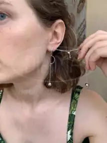 Сережки срібні з кульками