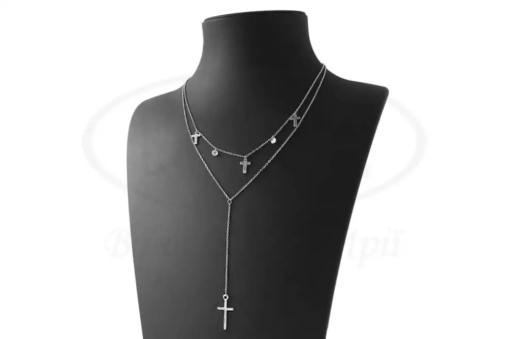 Срібне кольє з Хрестиками фото 1