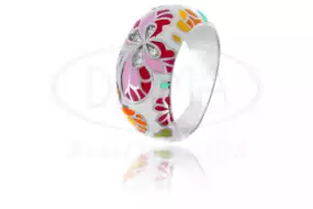 Каблучка срібна з Емаллю