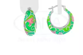 Сережки срібні з Емаллю