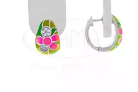 Сережки срібні з Емаллю