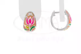 Сережки срібні з Емаллю