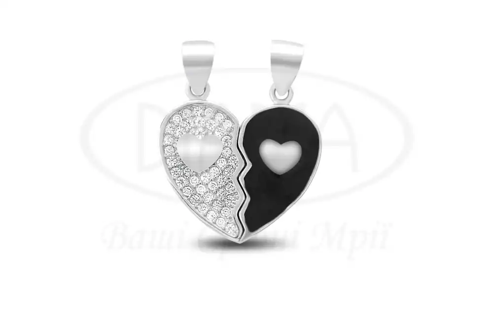 Срібна підвіска Серце фото 1