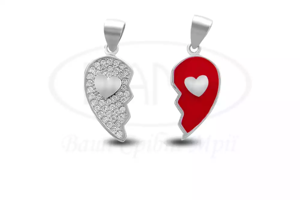 Срібна підвіска Серце фото 2