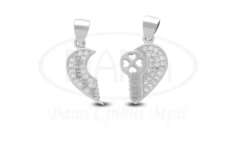 Срібна підвіска "BEST FRIENDS" фото 2