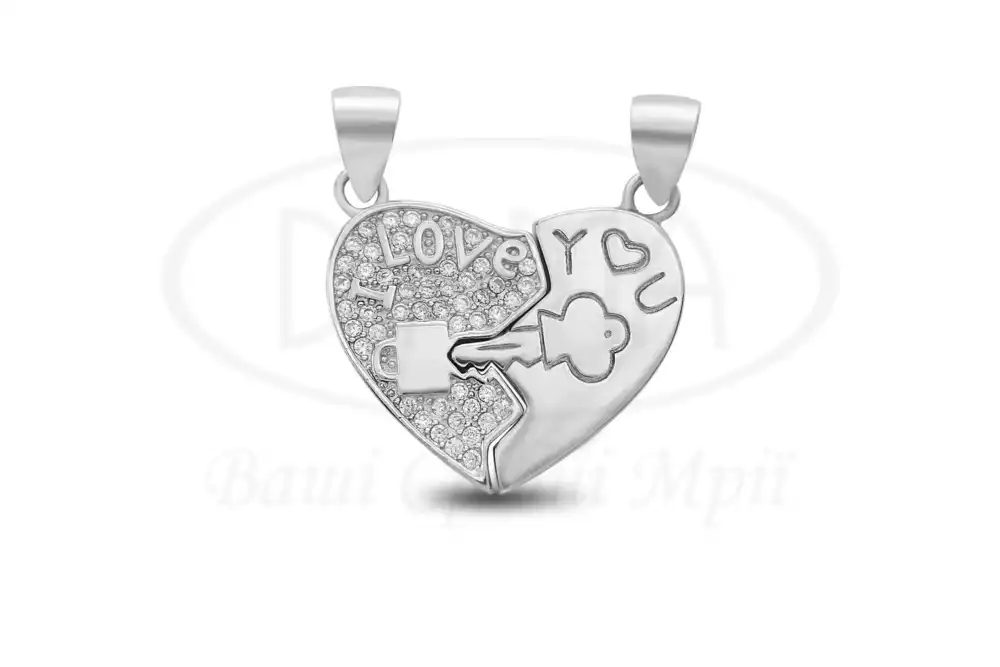 Срібна підвіска " I LOVE YOU" фото 1