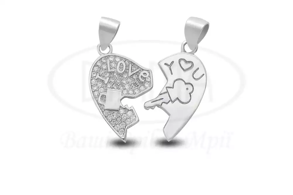 Срібна підвіска " I LOVE YOU" фото 2