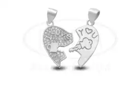 Срібна підвіска " I LOVE YOU"