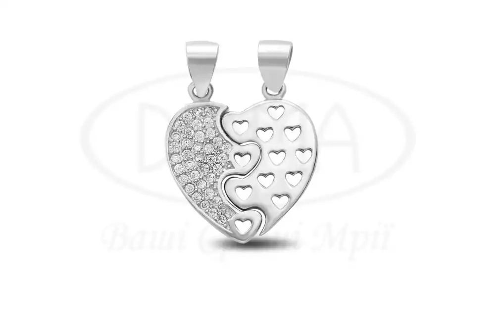 Срібна підвіска Серце фото 1