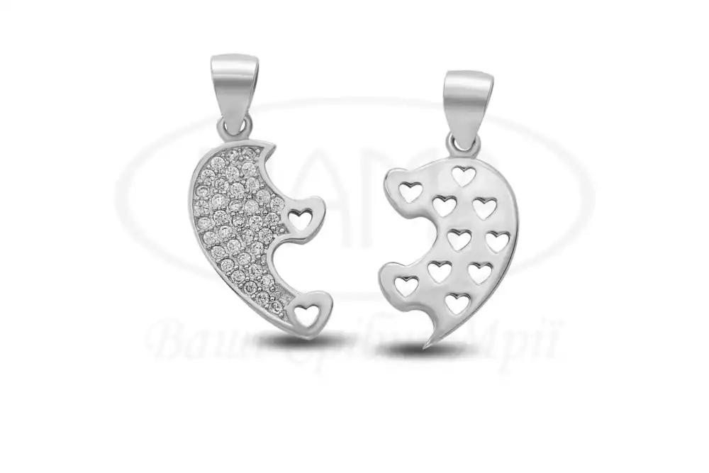 Срібна підвіска Серце фото 2