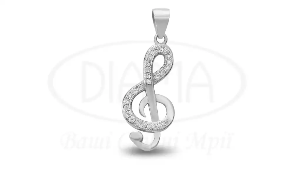 Срібна підвіска "Скрипковий ключ" фото 1