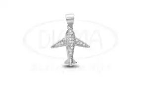 Срібна підвіска "Літак"