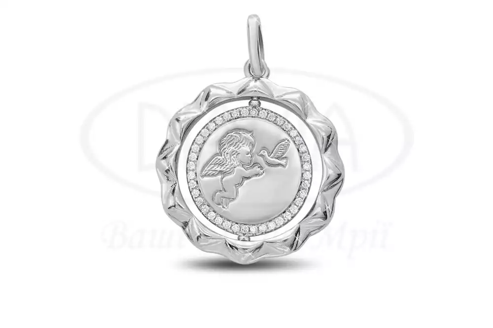 Срібна підвіска "Beloved" фото 1