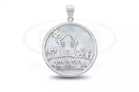 Срібна підвіска "МАМА"