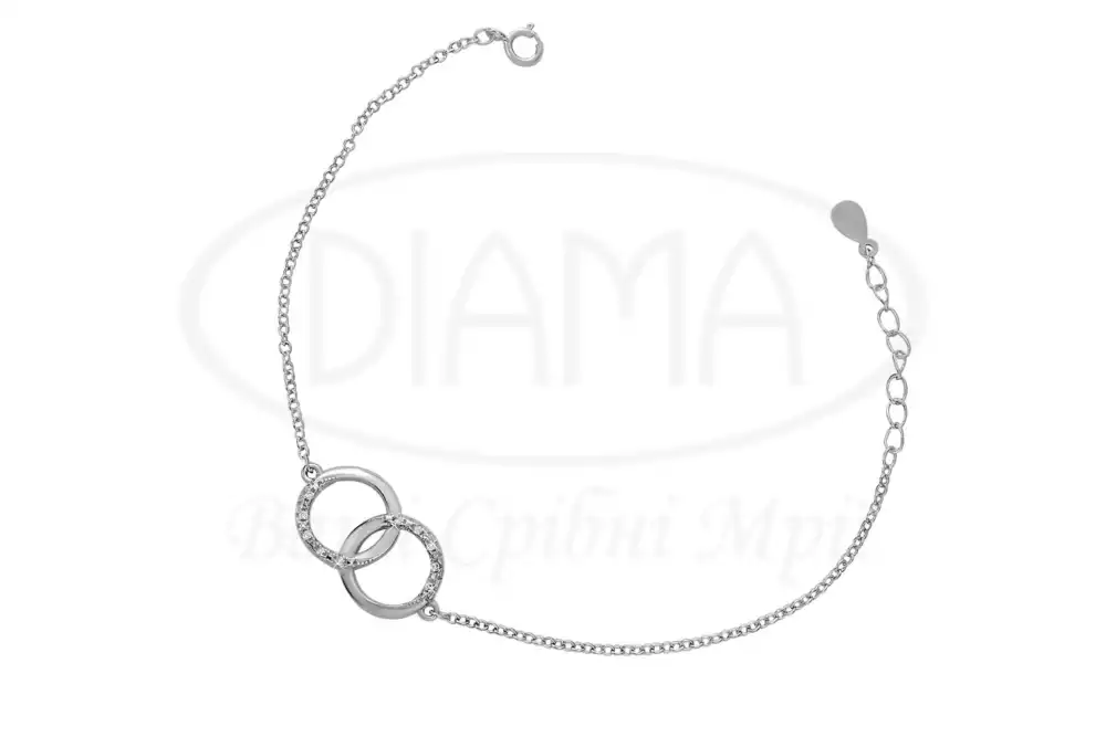 Срібний браслет з Цирконом фото 1