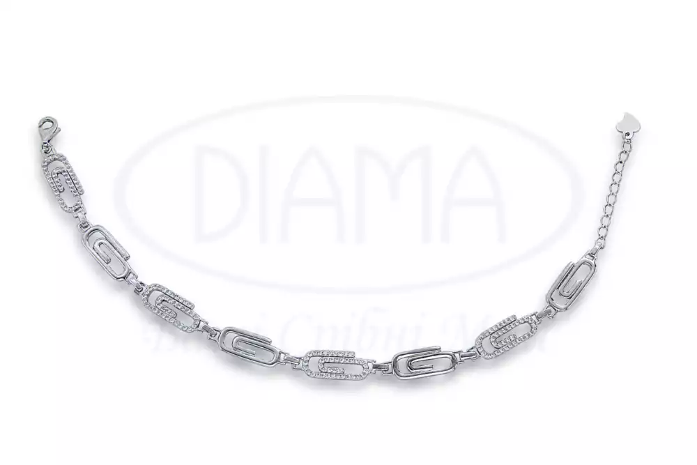 Браслет срібний "Скрепка" фото 1