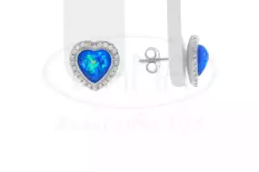 Срібні пусети з Опалом