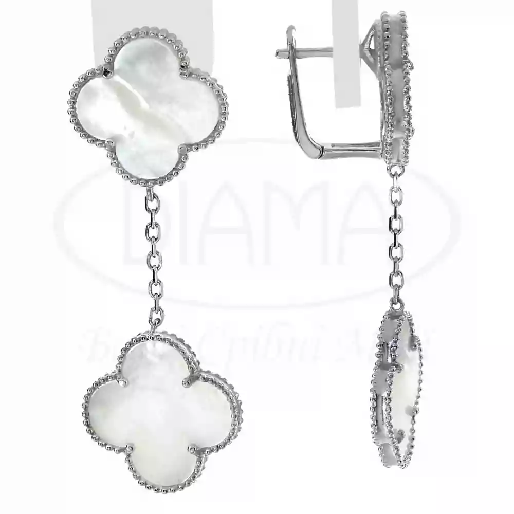 Сережки срібні Чотирилисник фото 1