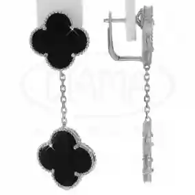 Сережки срібні Чотирилисник