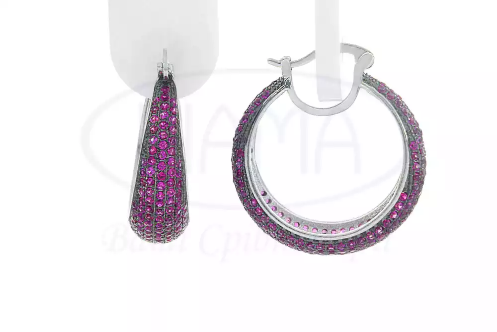 Сережки срібні з Цирконом фото 1