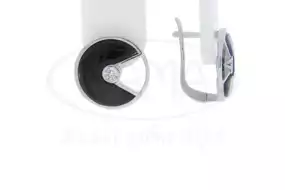 Секрежки срібні з Оніксом