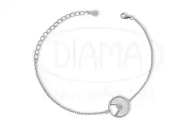 Браслет срібний з Перламутром та Цирконом