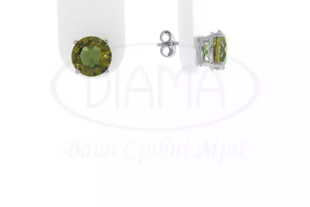 Срібні сережки з Султанітом фото 1