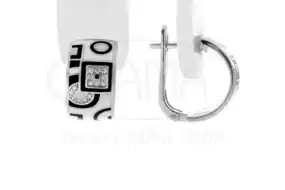 Сережки срібні з Емаллю