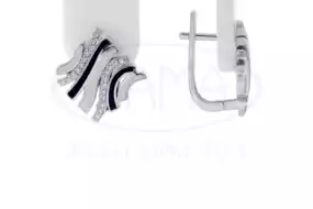 Сережки срібні з Емаллю