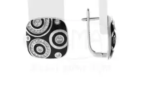 Сережки срібні з Емаллю