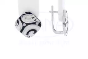 Сережки срібні з Емаллю