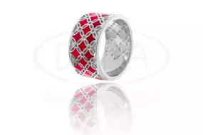 Каблучка срібна з Емаллю