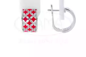 Сережки срібні з Емаллю