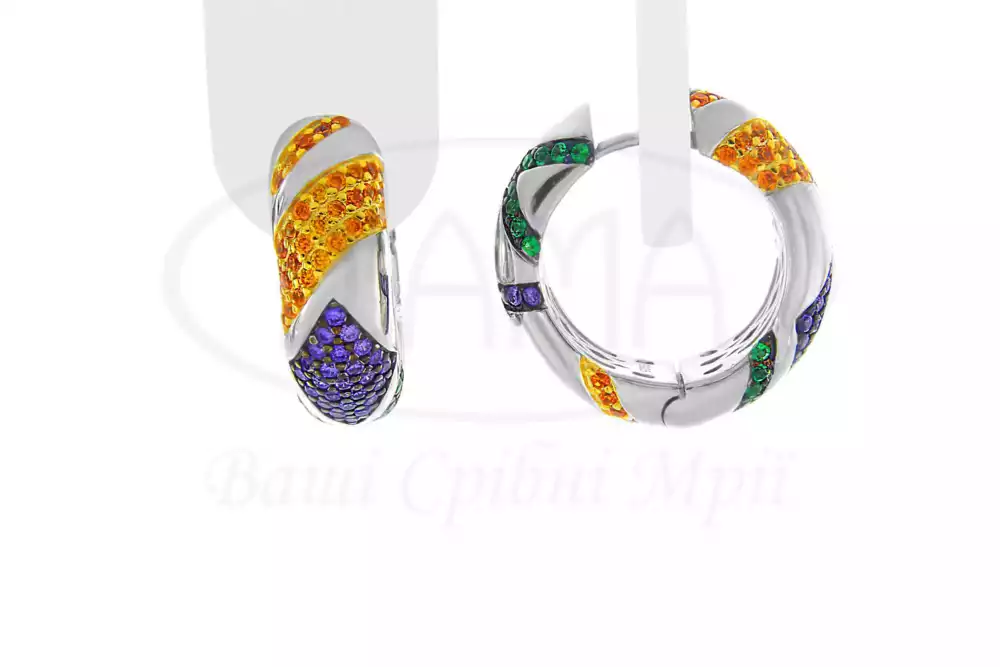 Сережки з срібла фото 1