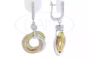 Срібні сережки з Цирконом