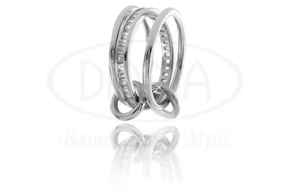 Каблучка срібна з Цирконом фото 1